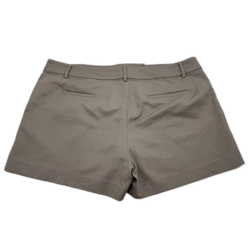 LOFT Riviera Khaki Stone Beige Tailored Shorts Size 16 High Rise Stretch EUC - Picture 2 of 8